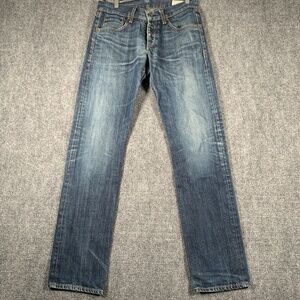 Rag & Bone Dover Jeans Mens 31x32 Blue Straight Leg Medium Wash Button Fly
